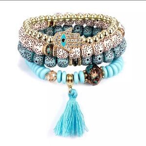 Evil eye bracelet set #2440